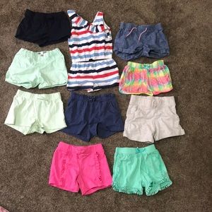 Lot of girls 5t shorts and romper